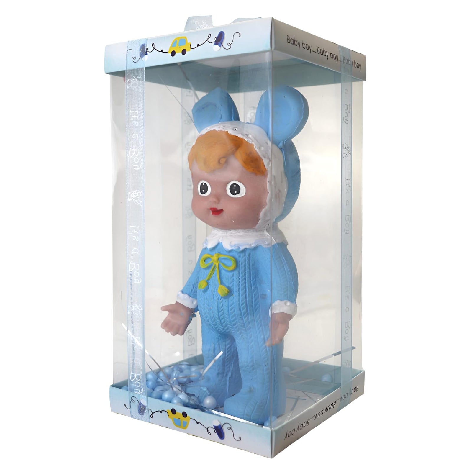 طقم هدية “ولكم بيبي” بشكل ولد للأولاد – باللون الأزرق الفاتح يصدر أصواتًا لطيفة تُسلي وتُهدئ الطفل