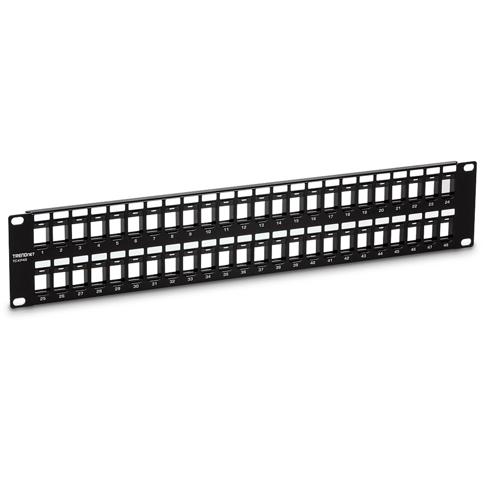 Trendnet 48-Port Blank Keystone Patch Panel – 2U High Density