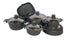 Luxago, 10 pcs Gray Granite Teflon Pot Set• 10-piece pot set for complete cooking needs
