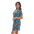 Elegant Womens Night shirt half sleeves Pajama Set - Safqqa Egypt