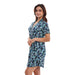 Elegant Womens Night shirt half sleeves Pajama Set - Safqqa Egypt