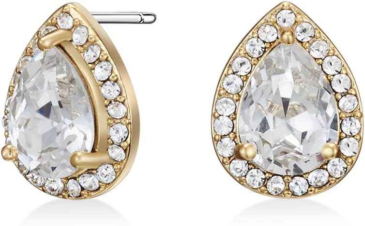 أقراط Mestige  مزينة بالكريستالات للسيدات، قطع أنيقة ولامعة تضيف لمسة راقية لأي إطلالة. مصنوعة من خامات عالية الجودة، وتتميز بالكريستالات المتلألئة التي تضيف لمعانًا وأناقة