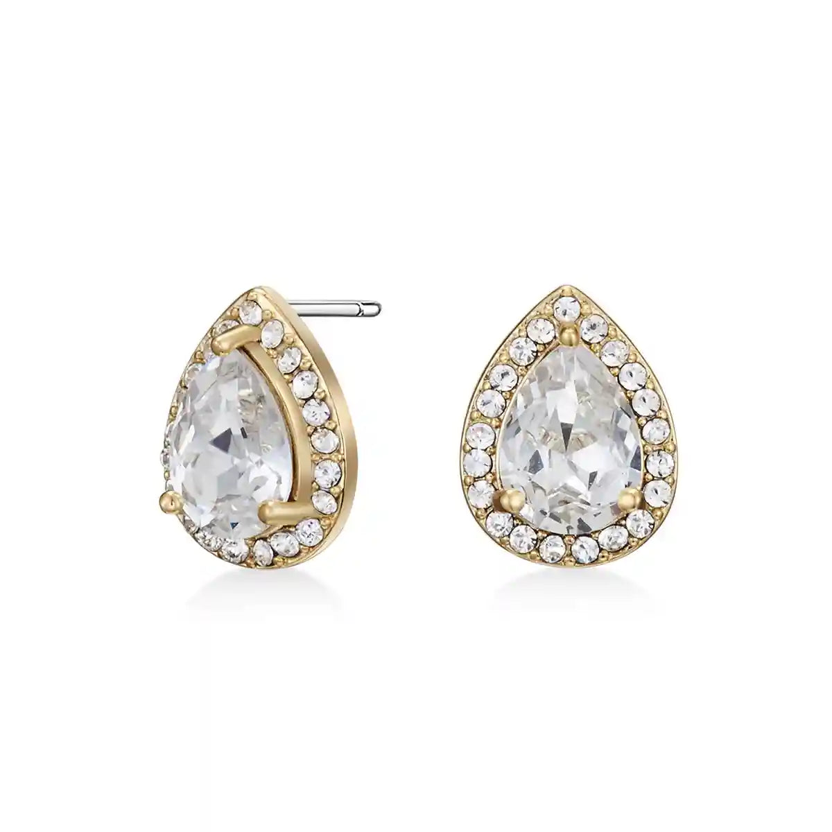 أقراط Mestige  مزينة بالكريستالات للسيدات، قطع أنيقة ولامعة تضيف لمسة راقية لأي إطلالة. مصنوعة من خامات عالية الجودة، وتتميز بالكريستالات المتلألئة التي تضيف لمعانًا وأناقة