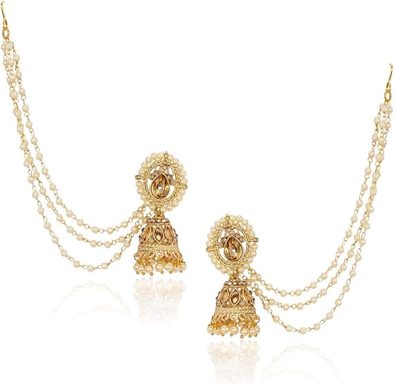 Shining Diva Fashion Women Earrings Gold Plated Pearl Elegant Jewelry – Safqqa Egypt