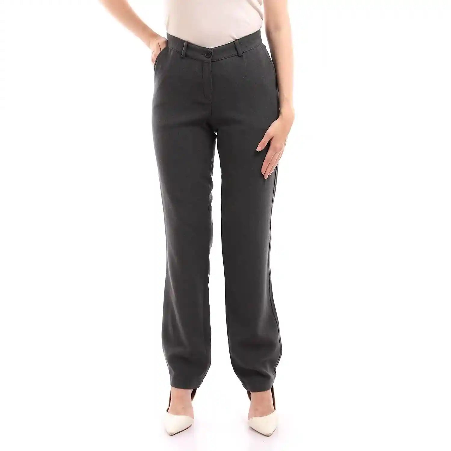 Esla womens Side Pockets Classic Pants - Safqqa Egypt