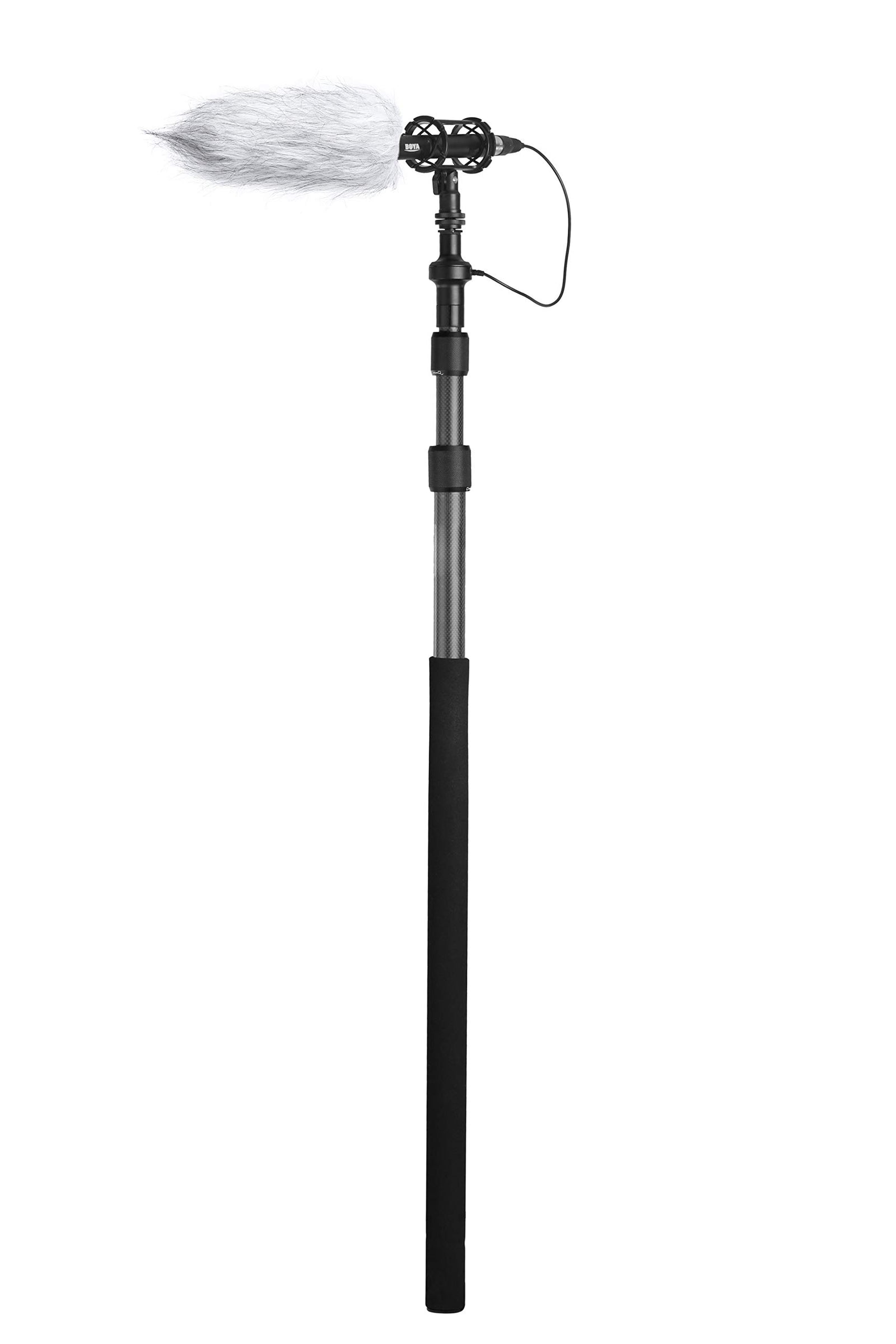 BOYA-PB25 Plastic Microphone Boom Pole With Smart Design And Foldable - Black