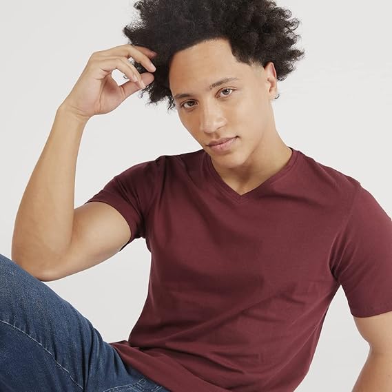Splash Mens Vneck Solid T-Shirt