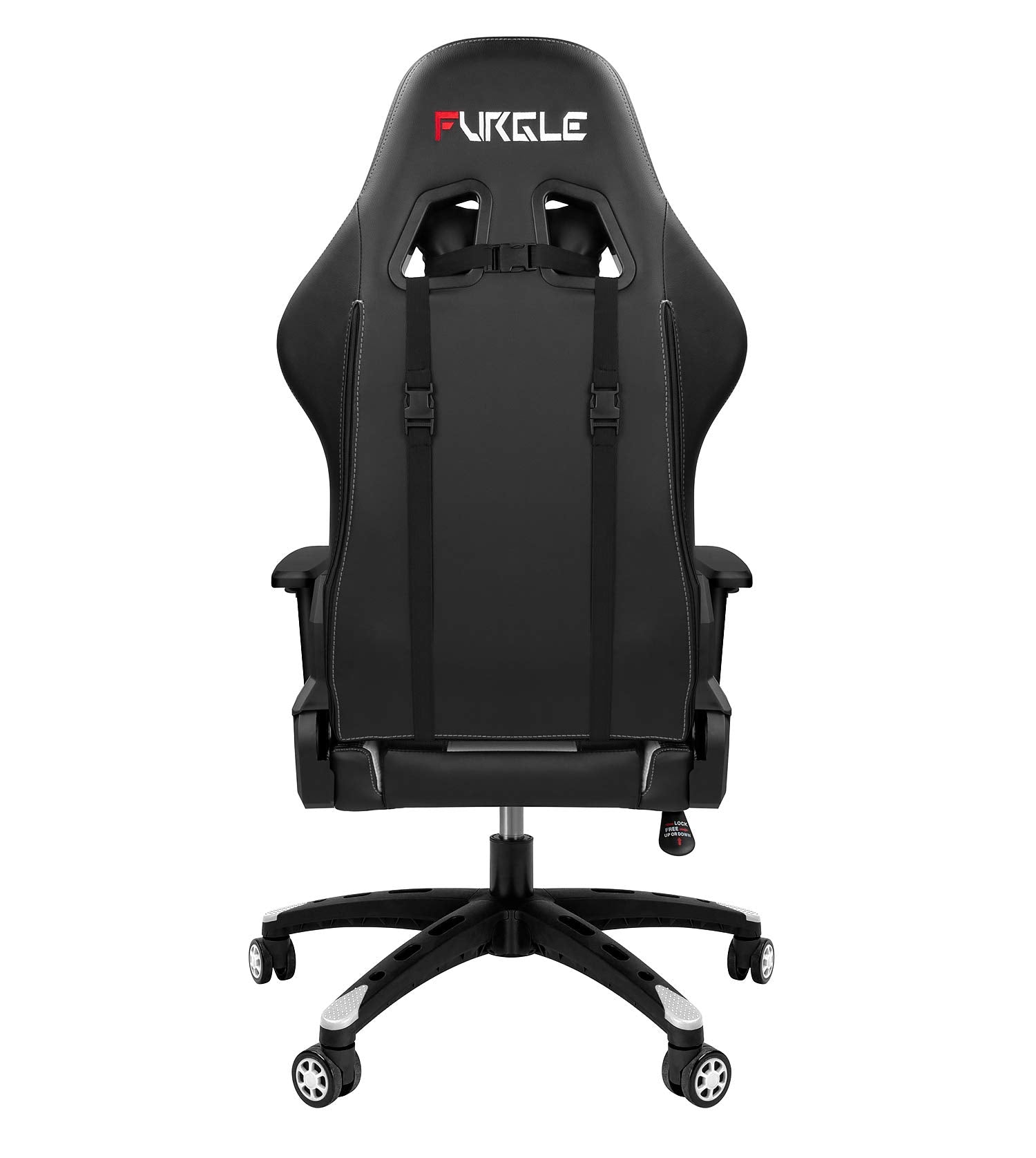 Furgle Gaming Chair Racing Style High-Back Office Chair w/PU Leather and Adjustable Armrests Executive Ergonomic Swivel Video Game Chairs with Rocking Mode & Headrest and Lumbar Support - Safqqa Egypt
