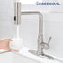 Deseegoal Head Switch Kitchen Faucets with Pull Down Sprayer, Three Function Sprayer Single Handle Sink Faucet 1 or 3 Hole Installation, 360°Rotatable Kitchen Sink Faucet