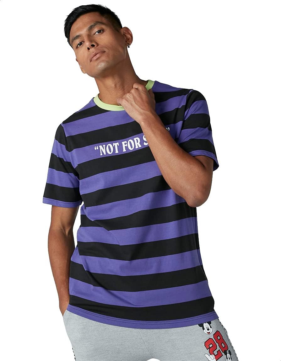 Splash Cotton Striped Regular-Fit T-shirt for Men
