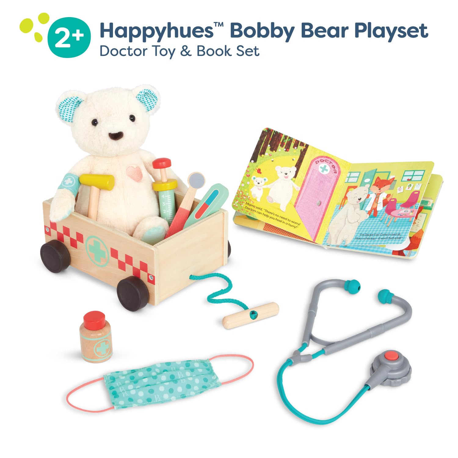 B.Toys Kids Doctor Play Set Pretend Medical Kit for Children