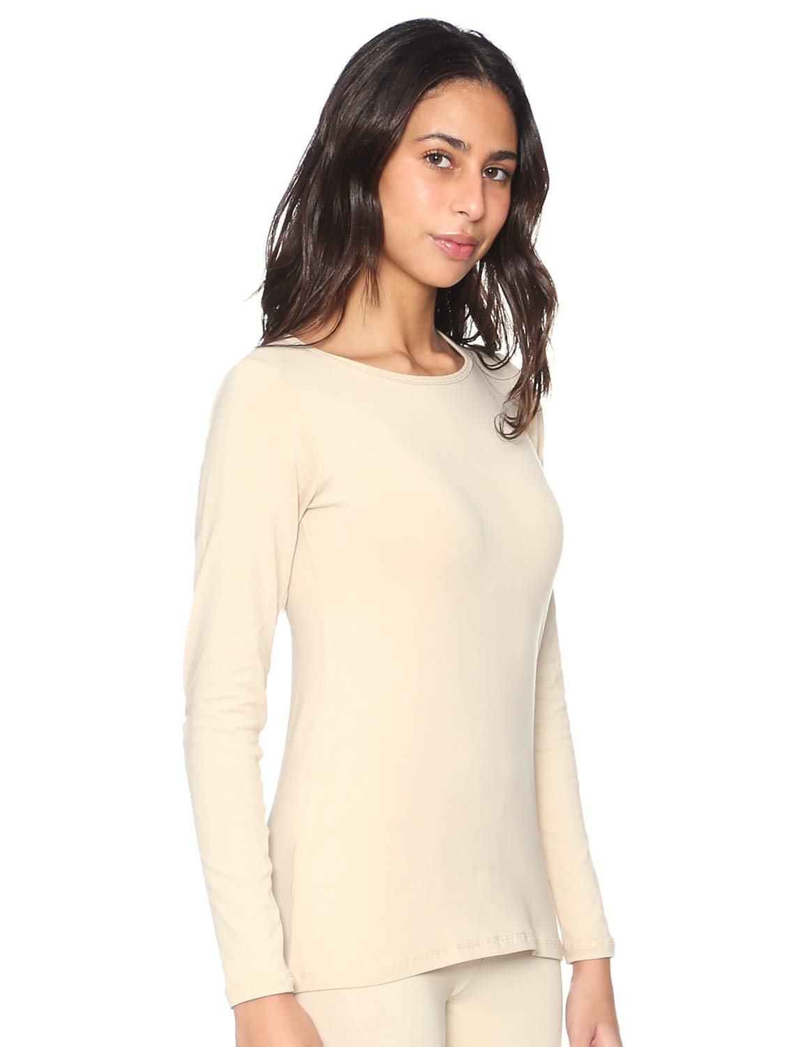 Carina Long Sleeves Round-Neck Solid Undershirt for Women