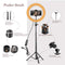 Ring Light 10" with Adjustable Tripod Stand & Phone Holder for Youtube Video, Dimmable Desk LED Ring Light for Selfie, Cellphone, Photography, Makeup with 3 Light Modes & 10 Brightness Level - Safqqa Egypt