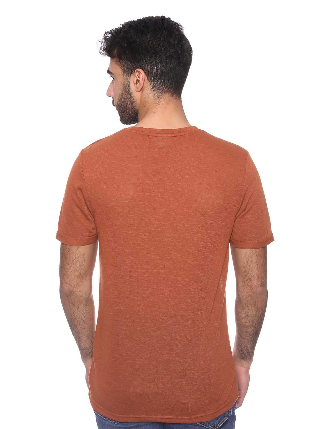DeFacto Basic Chest Pocket Round Neck Short Sleeves T-Shirt for Men
