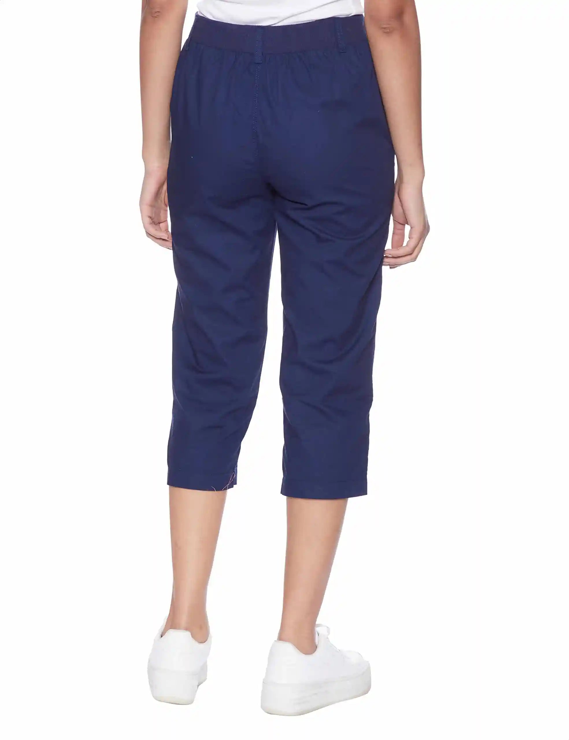 Matalan Plain Front Pocket Drawstring Cropped Pants for Women - Safqqa Egypt