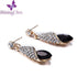 Shining Diva Fashion 18k Gold Plated Crystal Earrings For Women