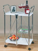 WENKO 3 Tier, Rolling Organizer, Storage Wheels, Metal cart, White - Safqqa