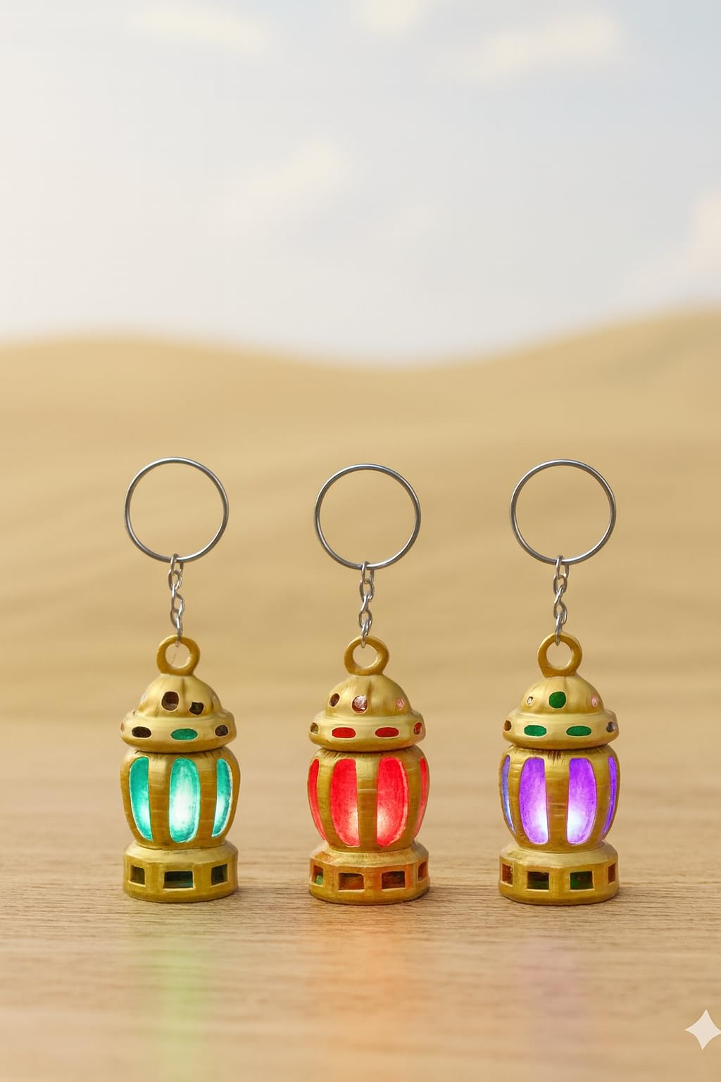 Plastic Ramadan Lantern with Light Ball and Keychain - Safqqa