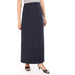 esla_Classic Design Solid Maxi Skirt_Dark Blue - Safqqa Egypt