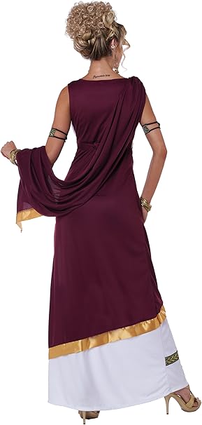 California Costumes Women’s Roman Empress Costume Adult White/Burgundy