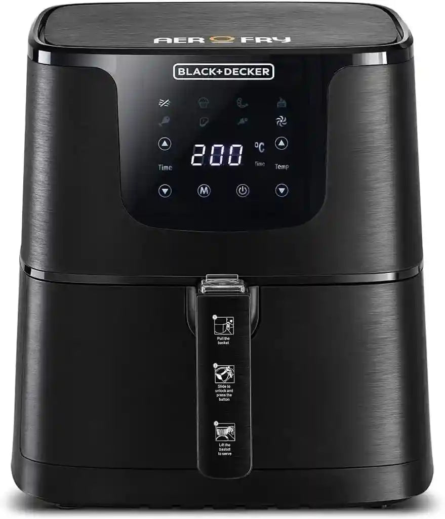 Black & Decker Digital AF700-B5 Pan - Black, 5.8L - Safqqa Egypt