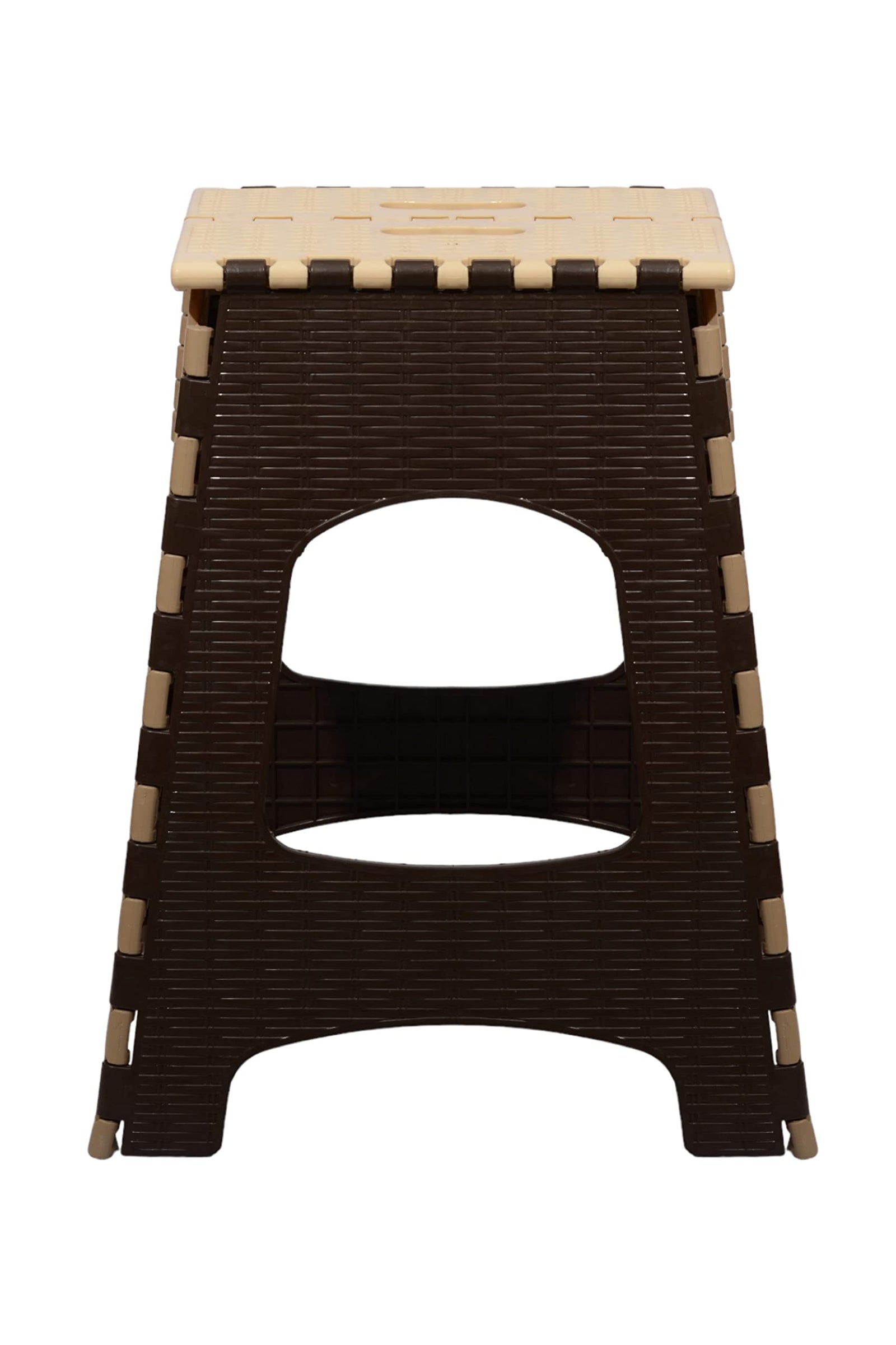 Khorshed Small Plastic Folding Chair – Beige & Brown