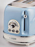 Ariete Vintage 2 Slice Toaster 155, Toaster with 6 Toasting Levels, Automatic Ejection, Defrost Function, Removable Crumb Tray, Stainless Steel Body, 810W, Beige - Safqqa Egypt