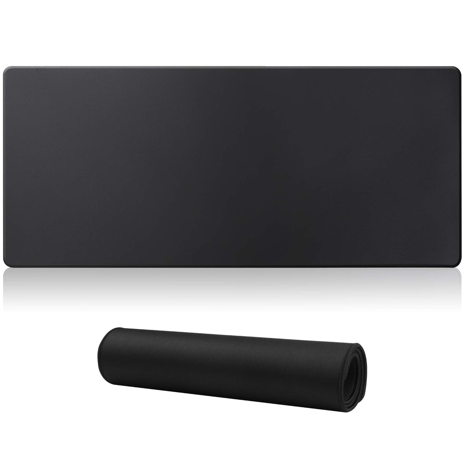 Jahosin Large Gaming Mouse Pad with Stitched Edges,[27.5x11.8In]Extended Mouse Pad with Non-Slip Natural Rubber Base for Gamer/Desktop/Office/Home (70x30 Blackus)