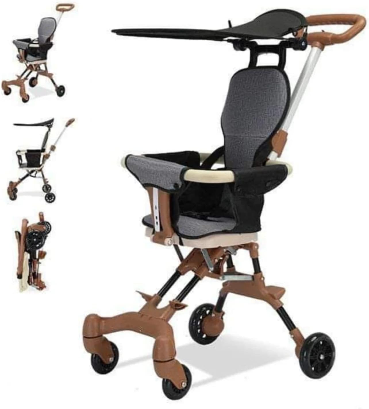 Pocket Stroller for Travel Stroller for Airplane- Portable Compact Airport Stroller - Small Stroller for Toddler Travel - All Terrain Stroller for Toddler Stroller for Upto 65 Lbs.-Damage Box
