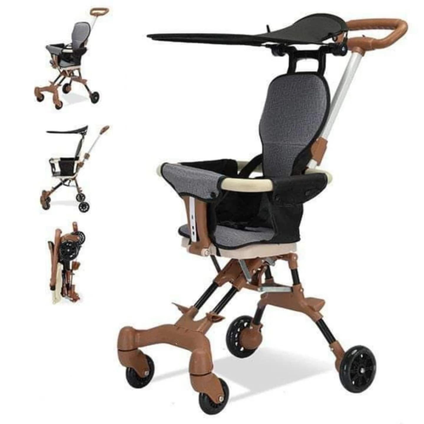 Pocket Stroller for Travel Stroller for Airplane- Portable Compact Airport Stroller - Small Stroller for Toddler Travel - All Terrain Stroller for Toddler Stroller for Upto 65 Lbs.-Damage Box