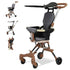 Pocket Stroller for Travel Stroller for Airplane- Portable Compact Airport Stroller - Small Stroller for Toddler Travel - All Terrain Stroller for Toddler Stroller for Upto 65 Lbs.-Damage Box