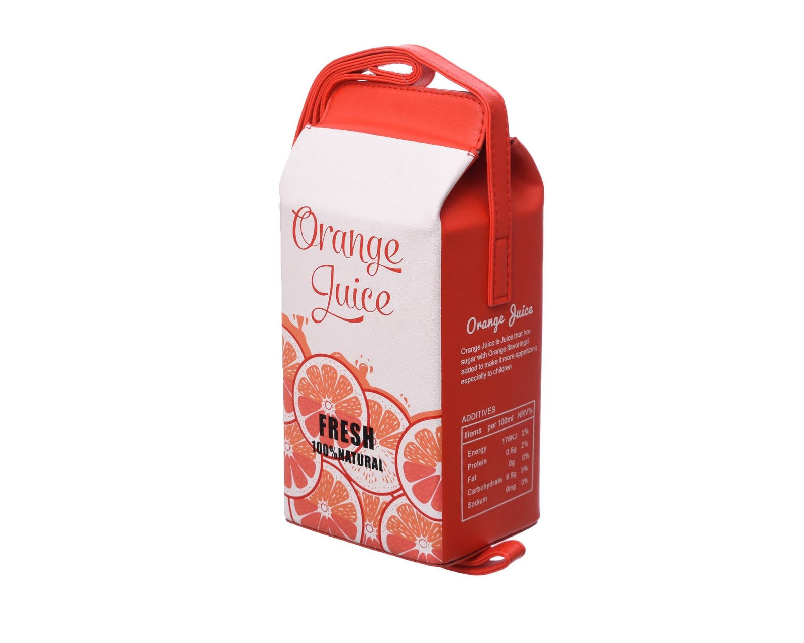 Generic Leather bag in the shape of an orange juice bottle, with a long strap, for Kid's - Safqqa