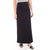 esla_Straight Fit Solid Maxi Skirt_Dark Blue