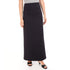 esla_Straight Fit Solid Maxi Skirt_Dark Blue