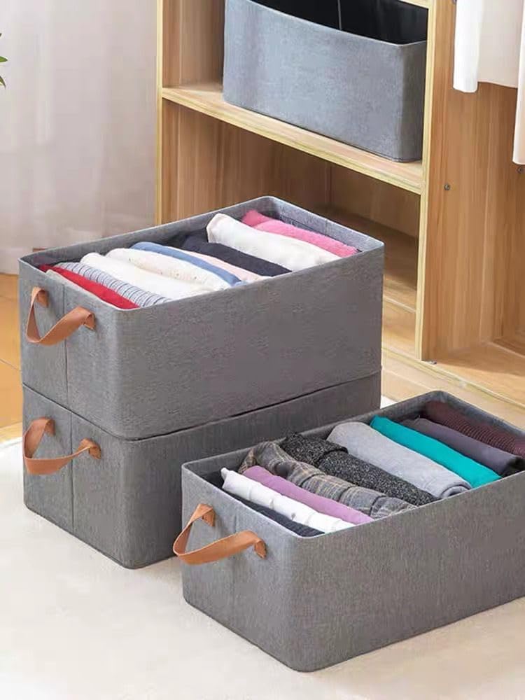 Clothes Storage Box, Positive Artifact Layer Basket, Divided Fabric, Foldable Large Capacity Storage Box - Safqqa Egypt