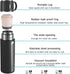 DEVICE OF URBAN INFOTECH Vacuum Insulated Flask Water Bottle, Double Wall Stainless Steel Thermal Bottle with Lid 3 Cup for Hot & Cold Water, Coffee Travel Thermos for Office & Outdoor (Black)- Damage Box - Have Scratches