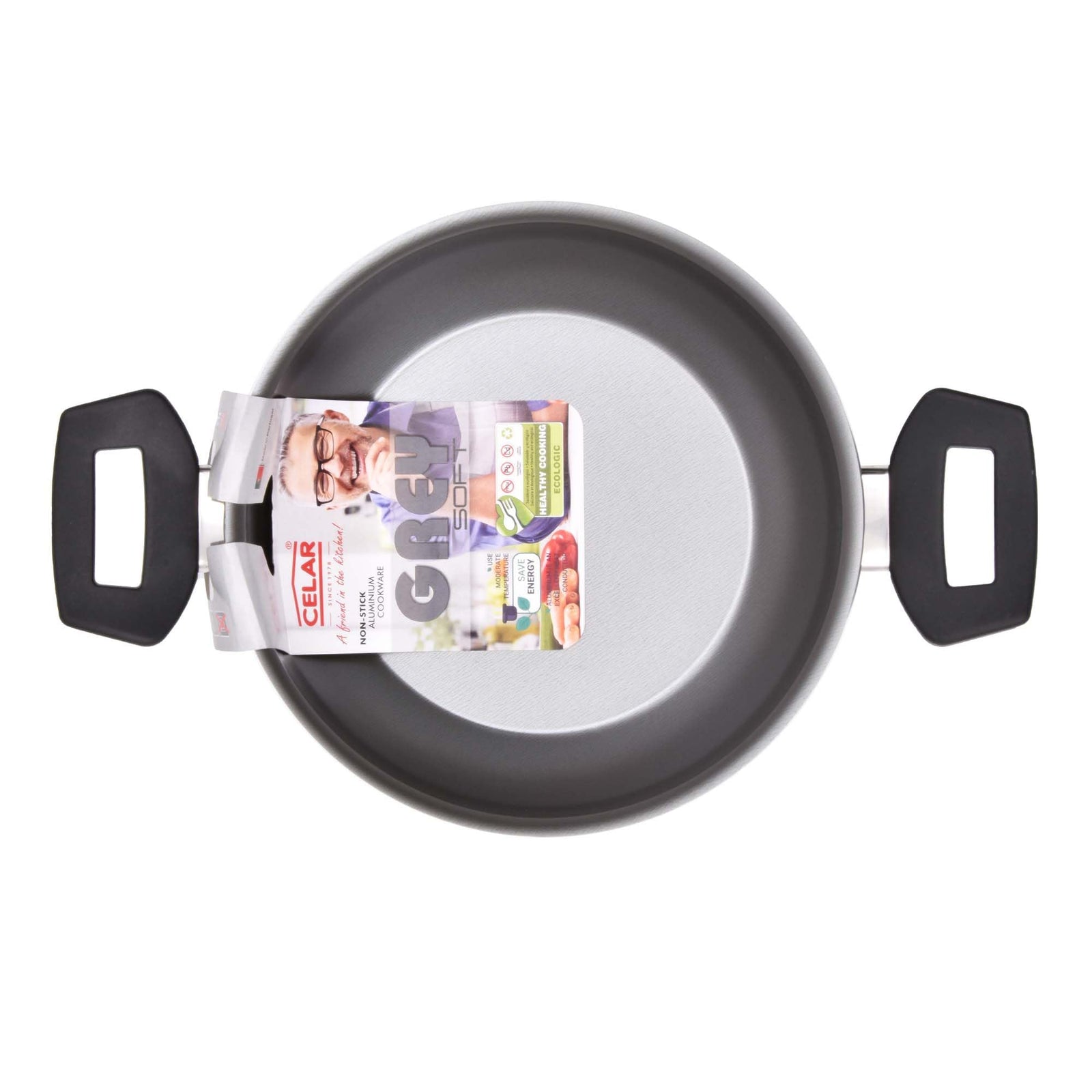 Celar Cooking Casserole  Non-stick Aluminum , 16 cm ,Grey