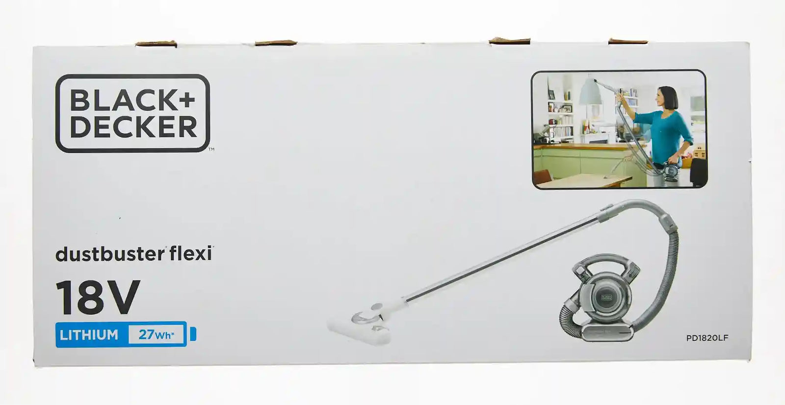 Black & Decker Hand Vacuum Cleaner with Floor Extension Kit, 18V Li-Ion, 25 W, Dark Titanium PD1820LF-GB