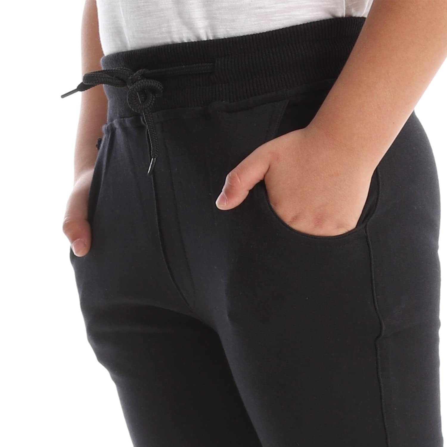 Andora Boys Boys Black Basic Everyday Joggers with Elastic Hem Casual Pants - Safqqa Egypt