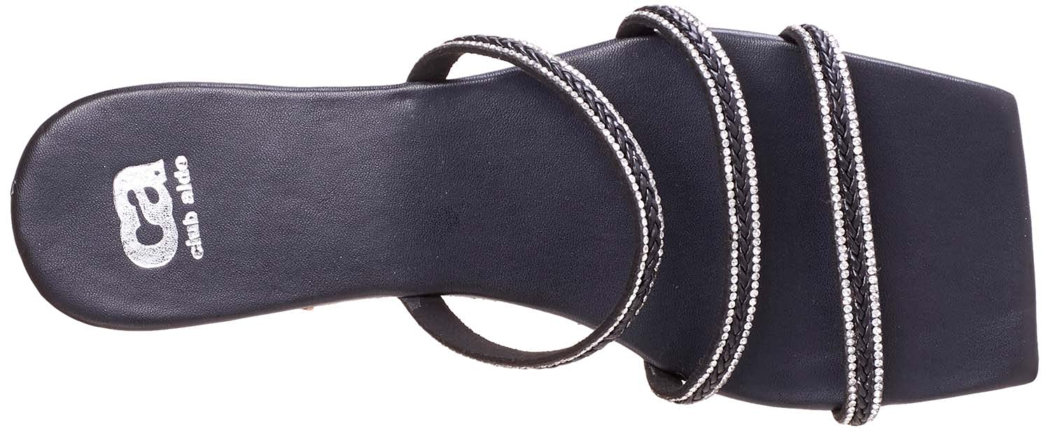 Club Aldo Square-Toe Braided Strap Slide Slippers For Women - Safqqa Egypt