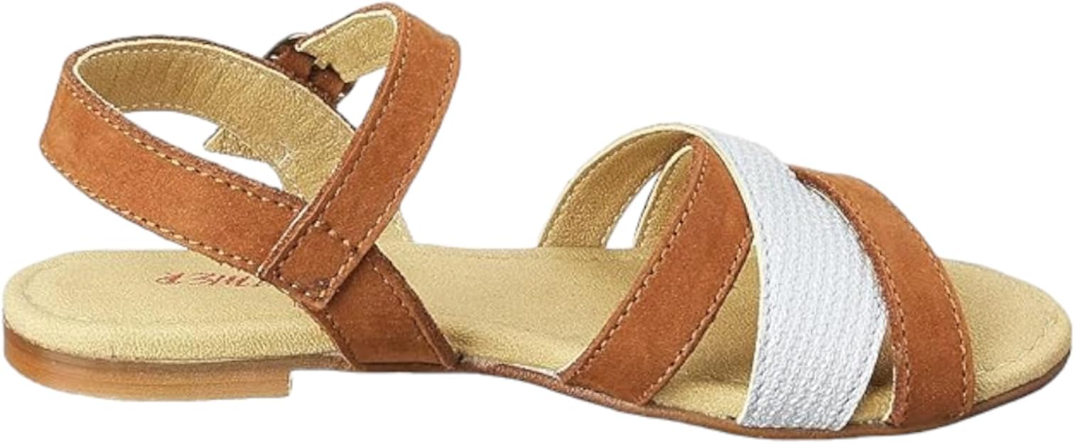 Summer Slingback Velcro Closure Flat Sandals for Girls