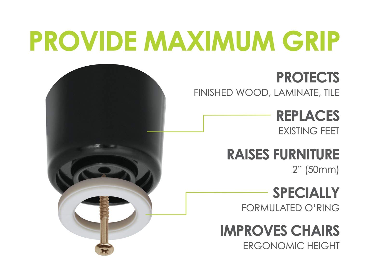 واقيات أرضيات مكونة من ٤ قطع، مصممة لتثبيت أرجل الأثاث ومنع انزلاقه وحماية الأرضيات من الخدوش. يوجد في كل قطعة قاعدة مطاطية مانعة للانزلاق تمنح ثباتًا قويًا وتقلل من الضوضاء أثناء تحريك الأثاث – Safqqa Egypt