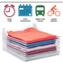 Goldedge T-Shirt Organizer Set for 10 Shirts, Space-Saving Stackable Folding System for Wardrobe & Suitcase Organization (10x1 Set)