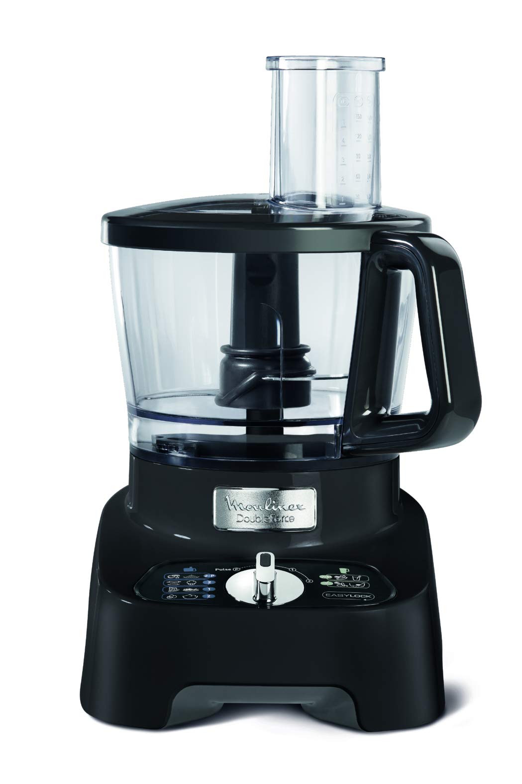 Moulinex Food Processor Double Force, 1000W, 3L Bowl, 2L Blender, 8 Attachments, Black, 2-Year Warranty, Model FP821827