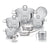 Zinox Smart Set 19 pcs, size (16 - 20 - 24 - 28 )- milk pot 14 - Frying pan 20 with lid - Suties 24 - coffe pot set 4- Without Oil refinery