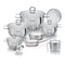 Zinox Smart Set 19 pcs, size (16 - 20 - 24 - 28 )- milk pot 14 - Frying pan 20 with lid - Suties 24 - coffe pot set 4- Without Oil refinery