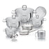 Zinox Smart Set 19 pcs, size (16 - 20 - 24 - 28 )- milk pot 14 - Frying pan 20 with lid - Suties 24 - coffe pot set 4- Without Oil refinery
