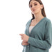 Jamila Women’s Long Sleeves Soft Cardigan with Buttons – Long Length Sweater - Safqqa