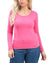 ESLA Long-sleeved Plain Long Top Fuchsia Tops & Undershirts For Womens - Safqqa Egypt