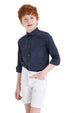 DeFacto Flower Pattern Roll-Up Long Sleeves Cotton Shirt for Boy - Safqqa Egypt